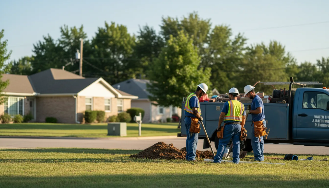 Residential water line and bathroom plumbing service in Eldon, IA
